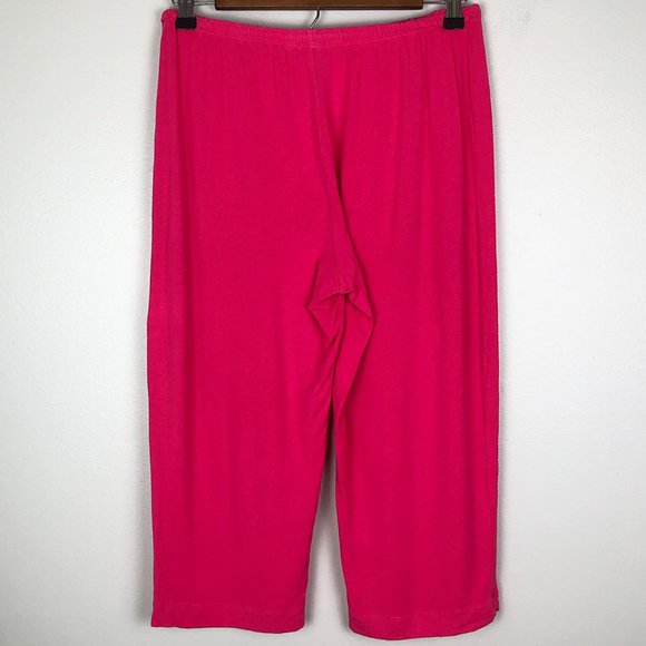 $5 CLEARANCE! DKNY Pink Cropped Wide Leg Gaucho Sweatpants - Picture 6 of 11